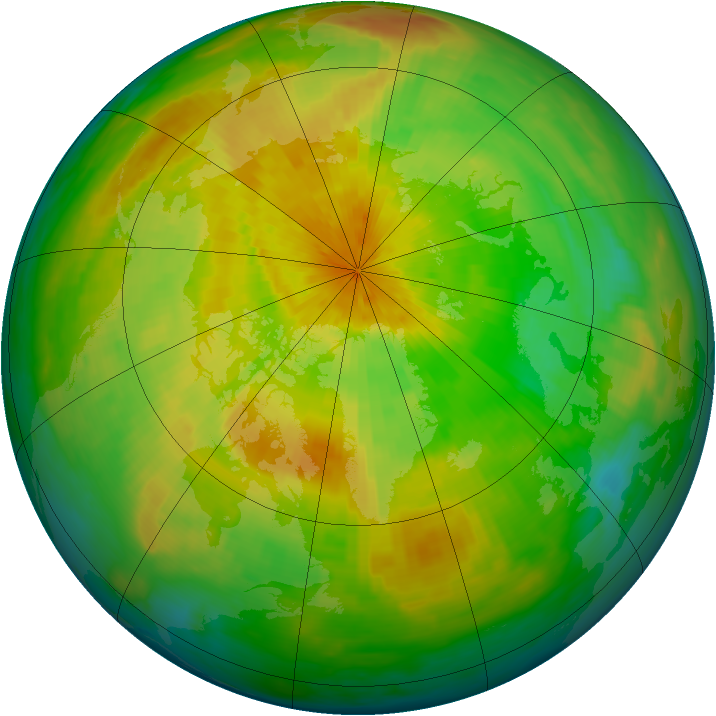 Arctic ozone map for 09 April 1993